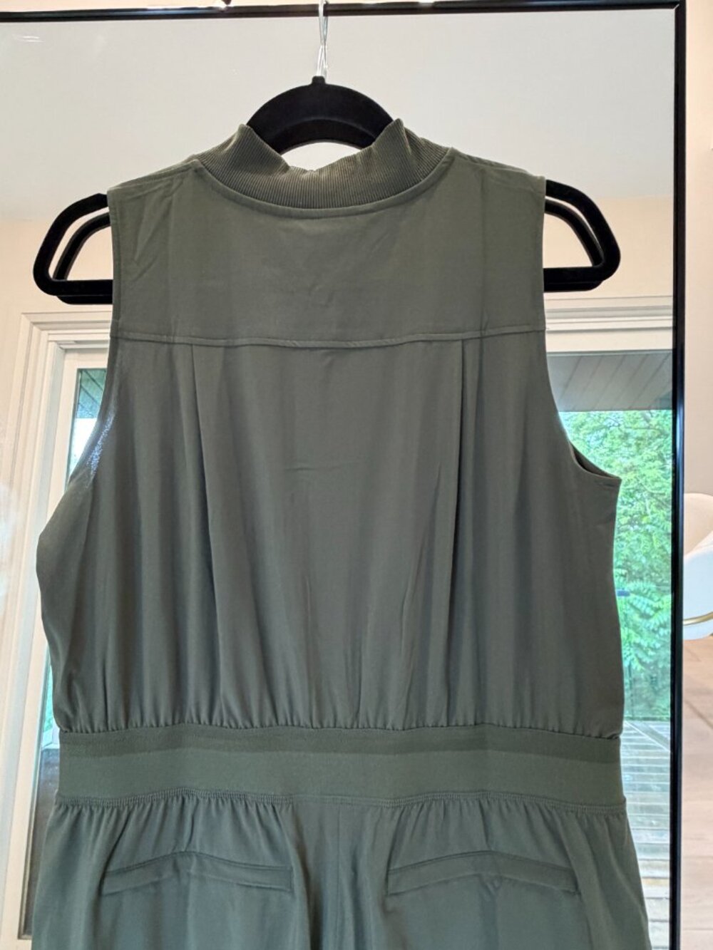 NWT Athleta Brooklyn Utility Jumpsuit Olive Green Size 12 - Picture 5 of 6